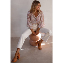 Load image into Gallery viewer, Poppy Floral Print Bishop Sleeve Top