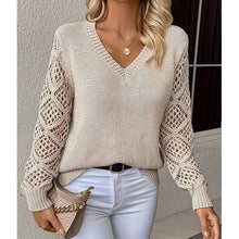Load image into Gallery viewer, Crochet Sleeve Sweater