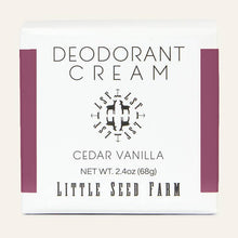 Load image into Gallery viewer, Cedar Vanilla Deodorant Cream