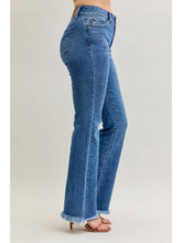 Load image into Gallery viewer, High Waisted Bootcut Double Button & Fray Hem