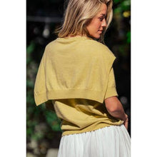 Load image into Gallery viewer, Faux Layered Tie-Front Knit