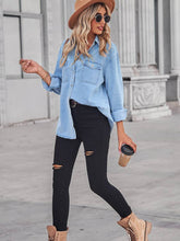 Load image into Gallery viewer, Light Denim Slim Long SLeeve