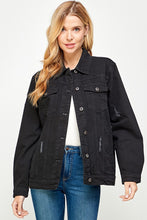 Load image into Gallery viewer, Everyday Distressed Denim Jacket
