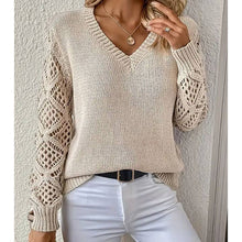 Load image into Gallery viewer, Crochet Sleeve Sweater