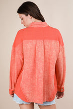 Load image into Gallery viewer, Mineral Washed Oversized Gauze Shacket