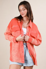 Load image into Gallery viewer, Mineral Washed Oversized Gauze Shacket