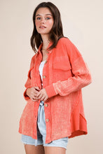 Load image into Gallery viewer, Mineral Washed Oversized Gauze Shacket