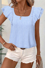Load image into Gallery viewer, Stripe Back Bow Ruffled Blouse