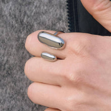 Load image into Gallery viewer, Roxy Modern Silver Open Statement Ring