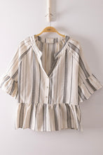 Load image into Gallery viewer, Striped Bell Sleeve Top