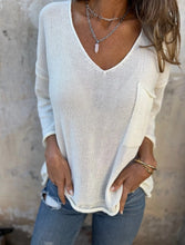 Load image into Gallery viewer, Oversized V-Neck Knit Top *