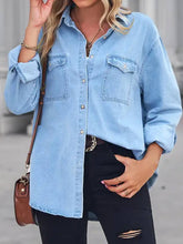 Load image into Gallery viewer, Light Denim Slim Long SLeeve