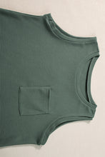Load image into Gallery viewer, Mist Green Waffle Knit Tank & Shorts Set