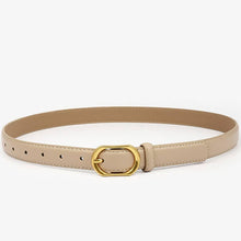 Load image into Gallery viewer, Gold Buckle Slim Belt