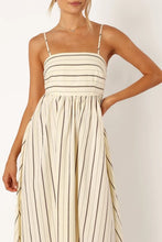 Load image into Gallery viewer, Striped Color Block Backless Dress