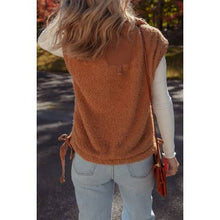 Load image into Gallery viewer, Snap Button Front Plush Vest
