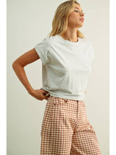Load image into Gallery viewer, Round Neck Cuffed Sleeve Top