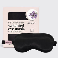 Load image into Gallery viewer, Kitsch Lavender Satin Weighted Eye Mask