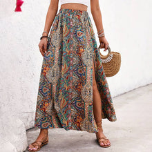 Load image into Gallery viewer, Boho side Split Long Skirt