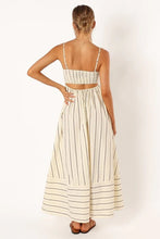 Load image into Gallery viewer, Striped Color Block Backless Dress
