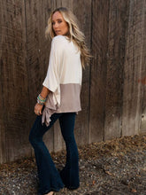 Load image into Gallery viewer, Coffee Sunsets V Neck Top