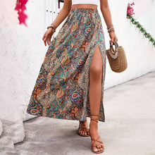Load image into Gallery viewer, Boho side Split Long Skirt
