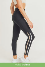 Load image into Gallery viewer, Curvy Black Pocket Panel Highwaist Leggings