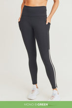 Load image into Gallery viewer, Curvy Black Pocket Panel Highwaist Leggings