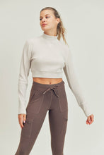 Load image into Gallery viewer, Ribbed Mock Neck Cropped Top