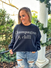 Load image into Gallery viewer, Champagne &amp; Chill Cropped Sweatshirt
