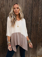 Load image into Gallery viewer, Coffee Sunsets V Neck Top

