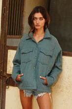 Load image into Gallery viewer, Raglan Quilted Shirt Jacket
