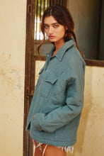 Load image into Gallery viewer, Raglan Quilted Shirt Jacket
