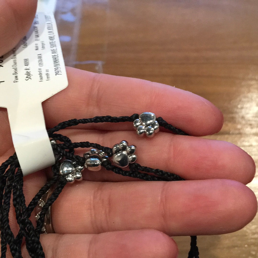 Paw Bead Charm Bracelet