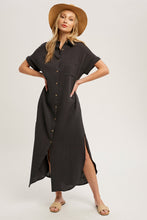 Load image into Gallery viewer, Button Up Maxi Shirt Dress with Pocket
