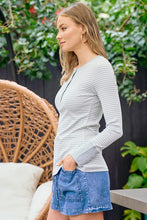 Load image into Gallery viewer, Raelynn Stripped Henely Top

