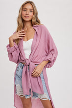 Load image into Gallery viewer, Button-Up Vented Longline Shirt
