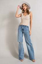 Load image into Gallery viewer, Morgan V-neck Ribbed Tank T
