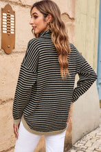 Load image into Gallery viewer, Black Striped Turtleneck Sweater
