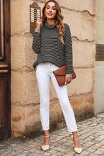 Load image into Gallery viewer, Black Striped Turtleneck Sweater
