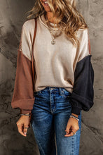 Load image into Gallery viewer, Kelli Patchwork Colorblock Sweater
