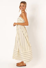 Load image into Gallery viewer, Striped Color Block Backless Dress

