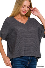 Load image into Gallery viewer, Fran Short Sleeve Jacquard Sweater
