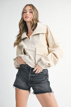 Load image into Gallery viewer, Carter Tan Sherpa Pullover

