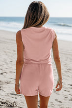 Load image into Gallery viewer, Ribbed Button Shorts Lounge Set

