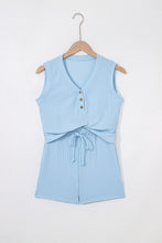 Load image into Gallery viewer, Ribbed Button Shorts Lounge Set
