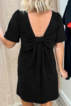Load image into Gallery viewer, Bow Backless Short Sleeve Mini Dress
