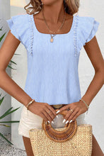 Load image into Gallery viewer, Stripe Back Bow Ruffled Blouse
