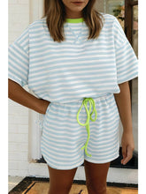 Load image into Gallery viewer, Stripes Louge Shorts Set *
