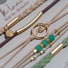 Load image into Gallery viewer, K'lani "Reflect" Gold Wave Beachy Hair Tie Bracelets
